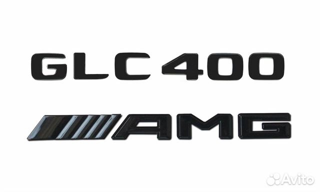 Комплект: шильдик Mercedes GLC400 + AMG черн