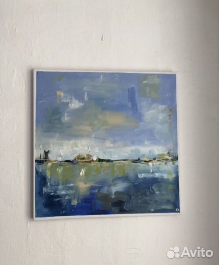 Картина маслом 50х50 абстакция авторская работа