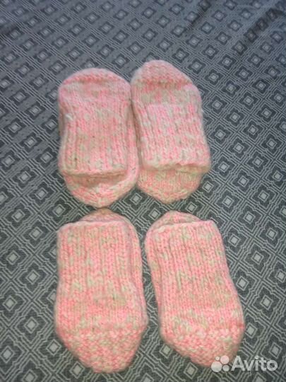 Носки шерстяные вязаные для девочек