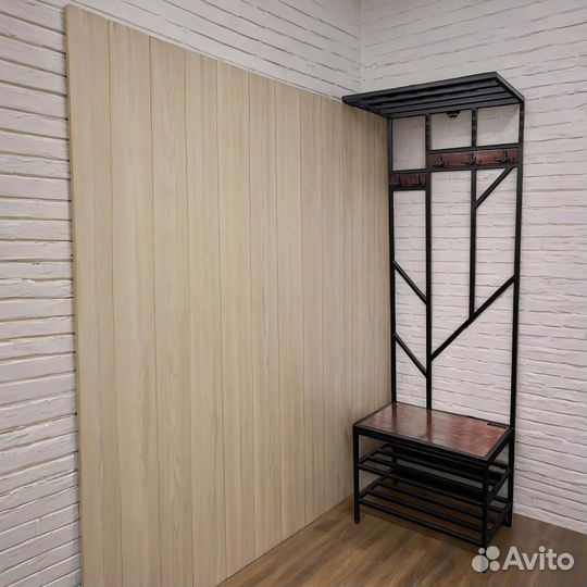 Вешалка для одежды с обувницей Лофт. 70 см