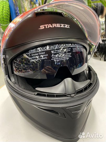 Шлем модуляр starezzi Headliner Black Matt