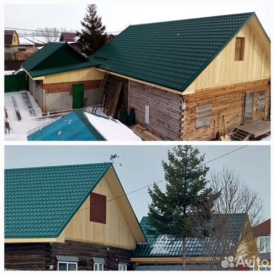 Замена нижних венцов, Кровельные работы, Демонтаж