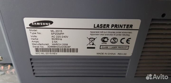 Принтер Samsung ML-2015 Laser Printer