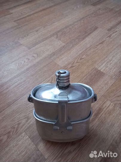 Котелок армейский с фляжкой вдв