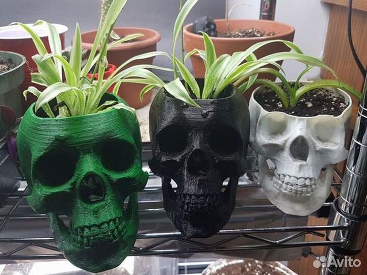Горшочки для цветов черепа