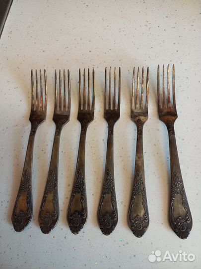 Мельхиор из СССР, (кофейный набор, вилки)