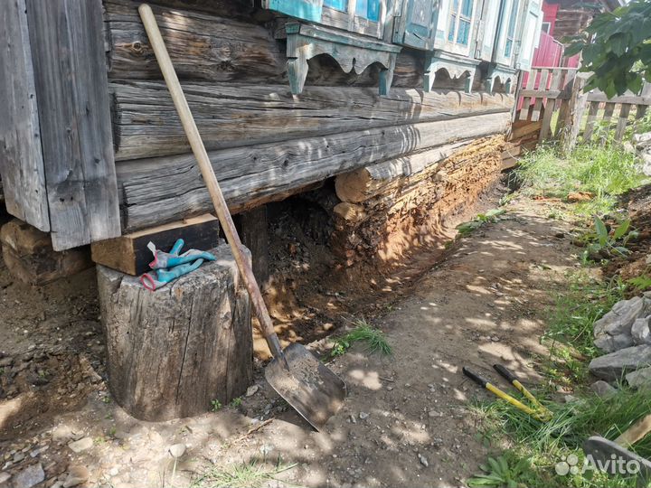 Замена нижних венцов дома