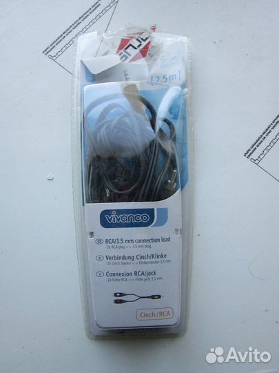 Кабель Vivanco 3.5 mm - RCA (джек - тюльпан )