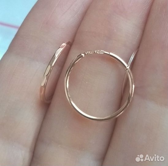 585 серьги D15 мм (разные) конго Новые