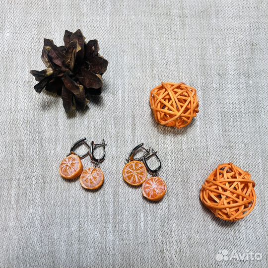 Серьги мандаринки