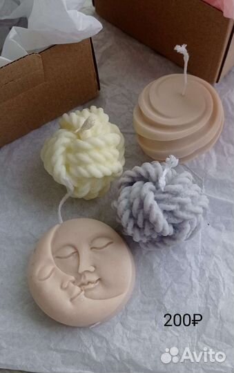 Эко свечи ручной работы из кокосового воска