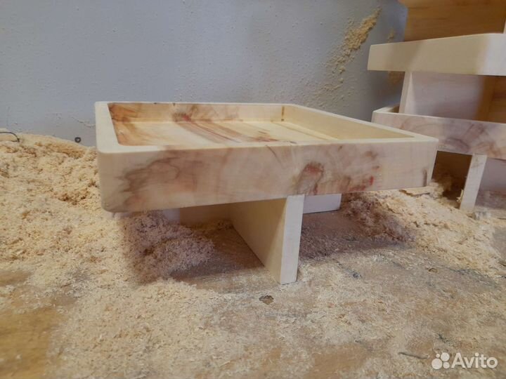 Менажница деревянная, тарелка