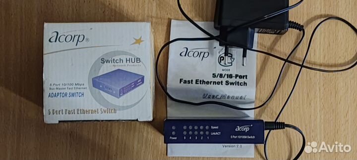 Коммутатор (switch) Acorp HU5D Ver 2.0
