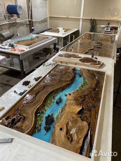 Стол из спила дерева круглый