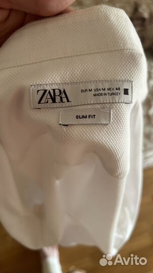 Рубашка приталенная Zara оригинал M размер 40