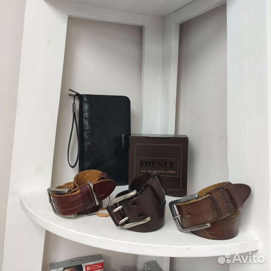 Мужской кожаный ремень diesel