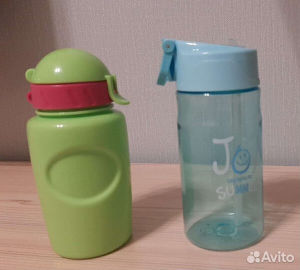 Бутылочки для воды пластиковые в отличном сост