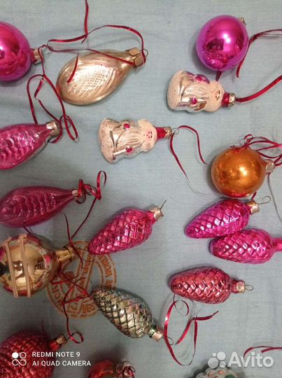 Елочные игрушки СССР для ёлки малютки 30 шт