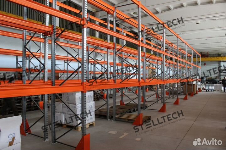 Стеллаж металлический для склада паллетный