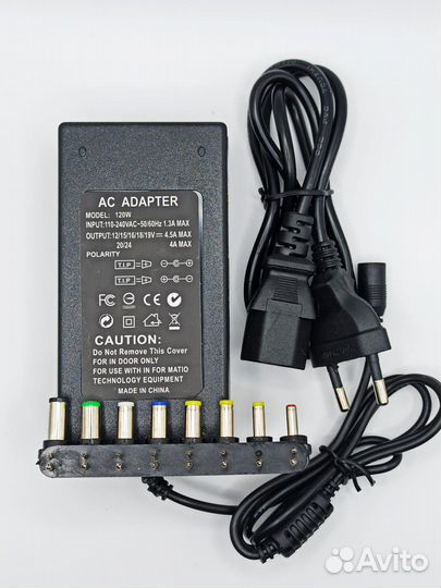 Универсальный блок питания для ноутбуков 12-24V 5А