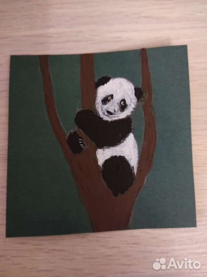 Открытка панда ручная работа