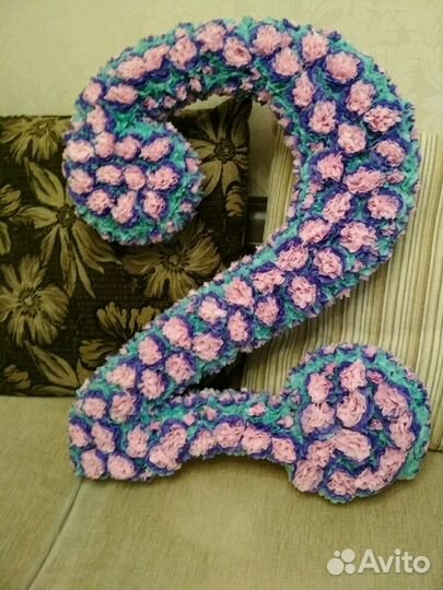 Цифры надувные и с цветами на день рождения