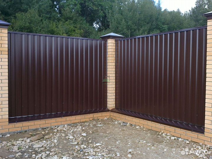 Забор из профлиста Для Дачи