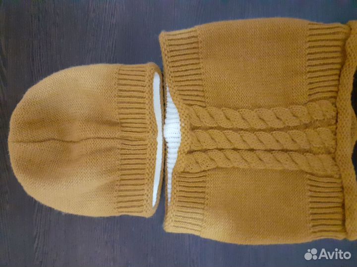 Комплект шапка и снуд женский