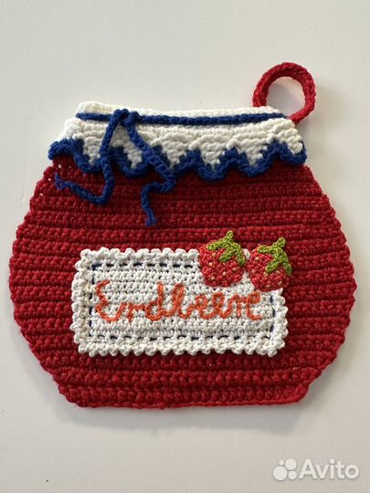 Вязаные крючком прихватки, ручная работа