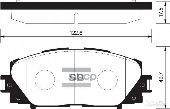 Колодки тормозные дисковые передние SP1377 Sangsin