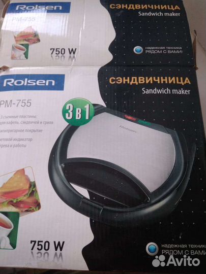 Сэндвичница (вафельница) Rolsen