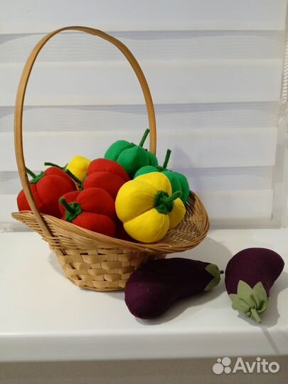 Овощи из текстиля (ручная работа) перцы