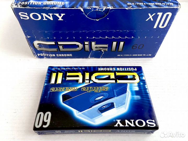 Аудиокассеты кассеты Sony CDit II 60 - 1994 г