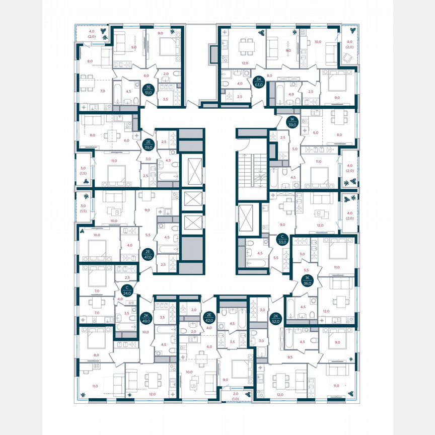 Квартира-студия, 33 м², 17/32 эт.