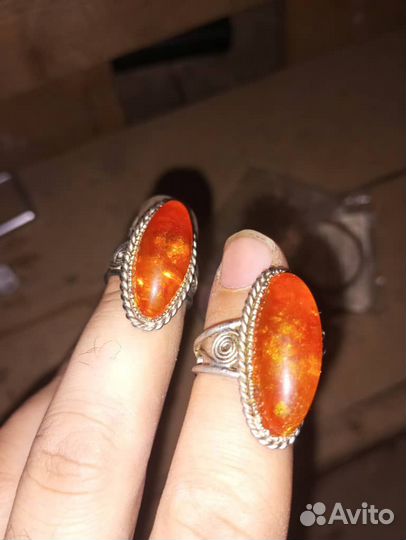 Янтарь винтаж СССР кольцо 1980 е гг