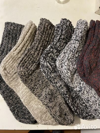 Носки шерстяные вязаные