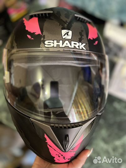 Мотошлем shark с гарнитурой