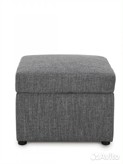 Пуф Beneli квин, серый,Рогожка, с ящиком для хране
