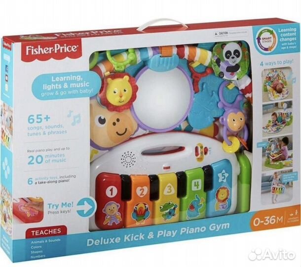 Развивающий коврик Fisher price с пианино