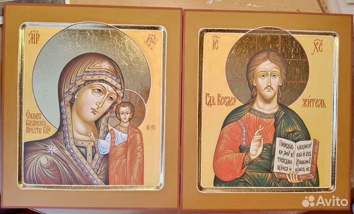 Рукописная венчальная пара (размер 27х30,5)