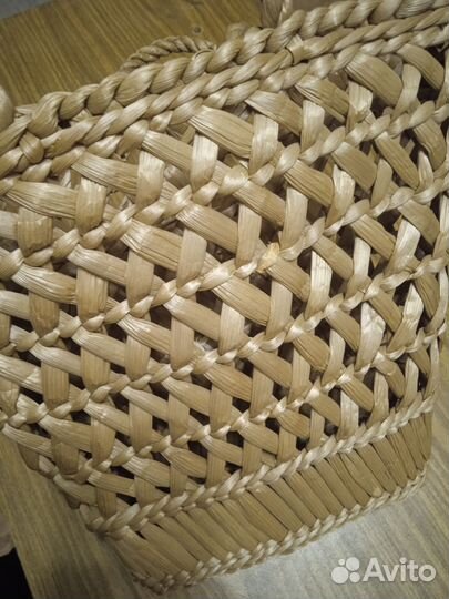 Сумка -корзинка из соломки