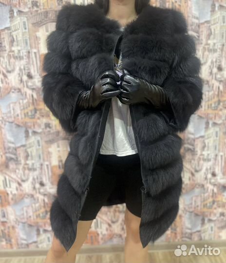 Шуба из песца 3в1
