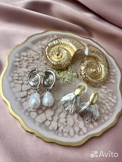 Серьги ракушки