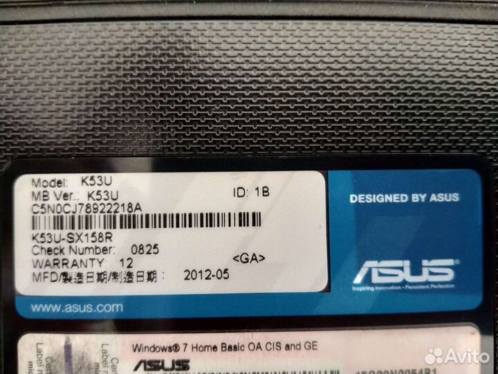 Ноутбук Asus K53U