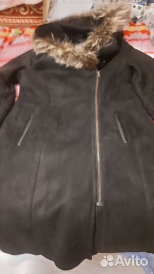 Дубленка натуральная женская 50 52 с капюшоном