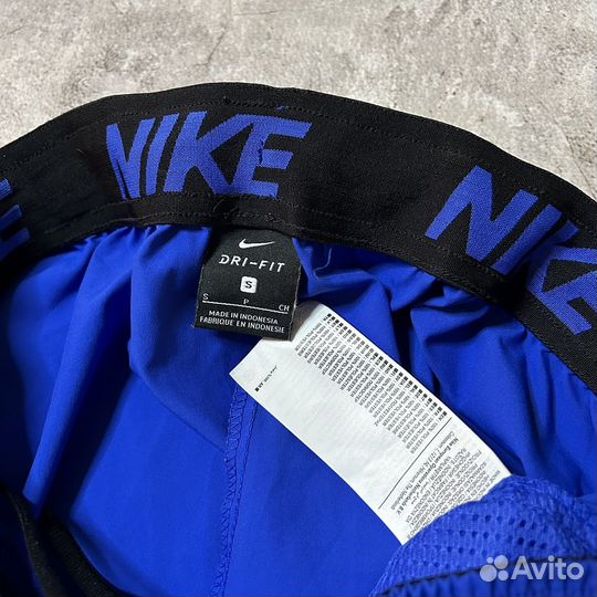 Синие шорты Nike Big Logo Swoosh DRI-FIT Оригинал