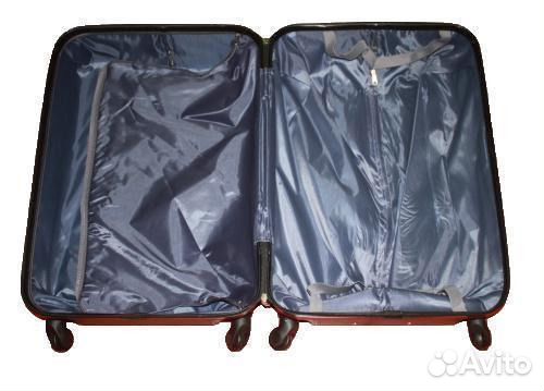 Чемодан пластиковый Feybaul, черный 4 колеса