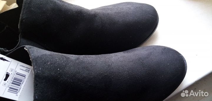 Полусапоги замшевые