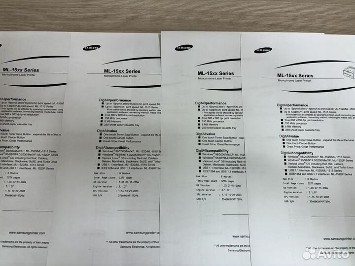 Лазерный принтер Samsung ML-1520P