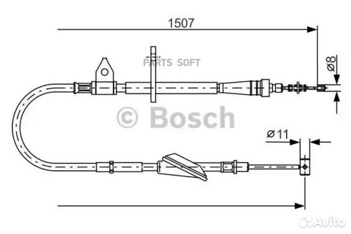Bosch 1987477995 1 987 477 995 трос ручника п.\ Op